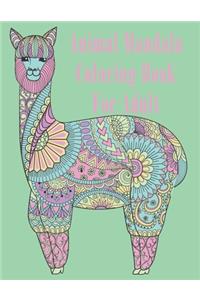 Animal Mandala Coloring Book For Adult