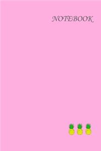 Pastel Pink Pineapple Notebook