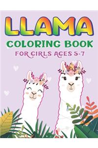 Llama Coloring Book for Girls Ages 5-7