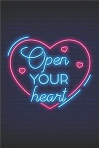 Open your heart best valentine's day gift 2020 daily creative writing Journal