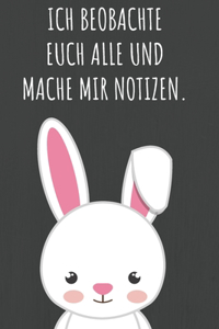 Ich beobachte euch alle und mache mir Notizen.