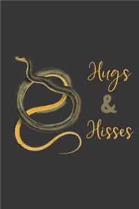 Hugs & hisses: Snake gifts for women, and men: cute & elegant blank Lined notebook/Journal to write in.