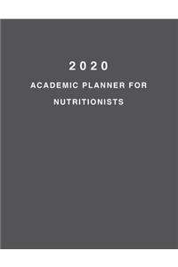 2020 Academic Planner For Nutritionists