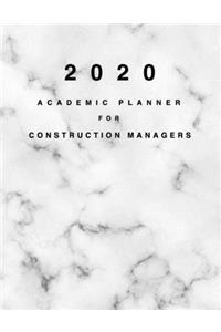 2020 Academic Planner for Construction Managers