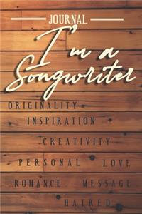 Lyrics Diary - Lyrics Notebook - Lyrics Journal - 101 pages