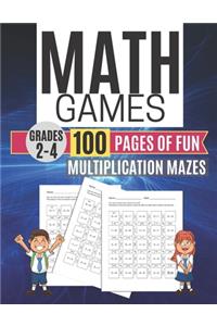 Math Games MULTIPLICATION MAZES 100 Pages of Fun Grades 2-4