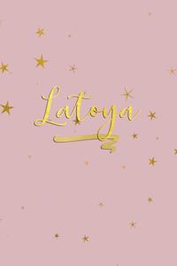 Latoya: Personalized Journal to Write In - Rose Gold Line Journal