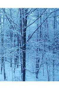 Winter School Composition Book Snowy Morning Blue Hour 130 Pages