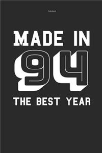 Notebook Made in 94 the Best Year