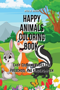 Happy Animals Coloring Book