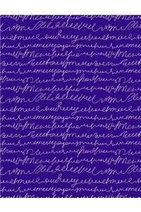 My Big Fat Bullet Journal Scribbly Handwriting White on Purple: Jumbo Sized Graph Design Bullet Notebook Journal - 300 Plus Numbered Pages with 300 Graph Style Grid Pages, 6 Index Pages and 2 Key Pages in Large 8.5 X 11 Size