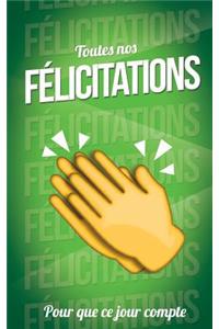 Toutes nos FELICITATIONS - Vert - Carte livre d'or