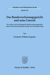 Das Bundesverfassungsgericht Und Seine Umwelt