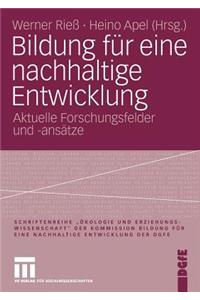 Bildung Für Eine Nachhaltige Entwicklung