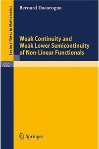 Weak Continuity and Weak Lower Semicontinuity of Non-Linear Functionals