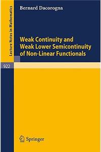 Weak Continuity and Weak Lower Semicontinuity of Non-Linear Functionals