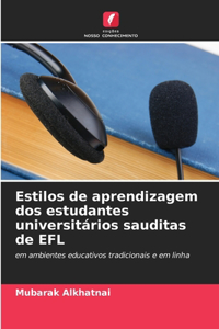 Estilos de aprendizagem dos estudantes universitários sauditas de EFL