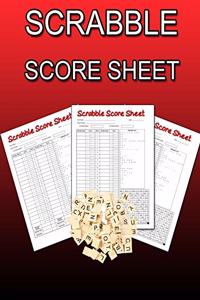 Scrabble Score Sheet: Scrabble Game Record Book, Scrabble Score Keeper, Scrabble Score Pad for 2 players