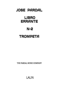 Jose Pardal Libro Errante N-2 Trompeta