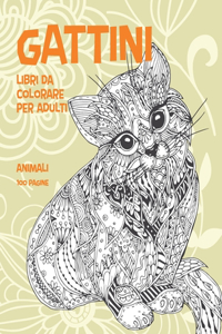 Libri da colorare per adulti - 100 pagine - Animali - Gattini