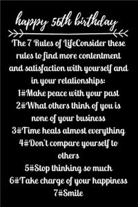 happy56th birthday The 7 Rules of Life