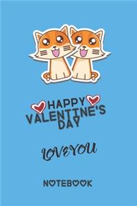 Cute Cats Valentine's Day Gift for Cat lovers Notebook journal