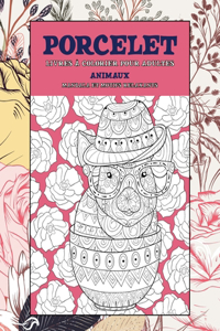 Livres à colorier pour adultes - Mandala et motifs relaxants - Animaux - Porcelet