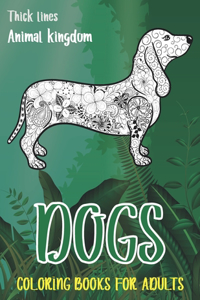 Coloring Books for Adults Animal Kingdom - Animals - Thick Lines - Dogs