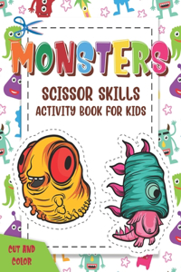 Monsters Scissor Skills Activity Book For Kids