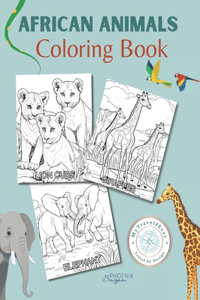 African Animals Coloring Book