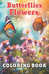 Butterflies and Flowers Coloring Book