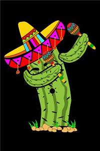 Funny dabbing cactus with maracas journal