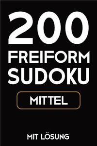 200 Freiform Sudoku Mittel Mit Lösung