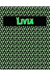 120 Page Handwriting Practice Book with Green Alien Cover Livia