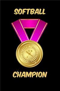 Softball Champion Notebook