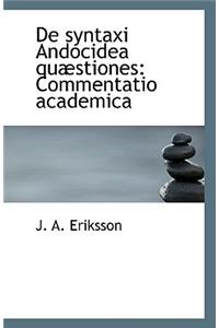 de Syntaxi Andocidea Quaestiones