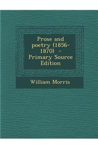 Prose and Poetry (1856-1870)