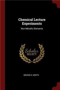 Chemical Lecture Experiments