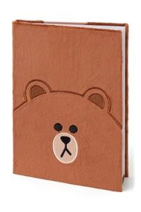Line Friends Plush Notebook (Brown)