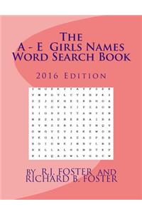 A-E Girls Names Word Search Book