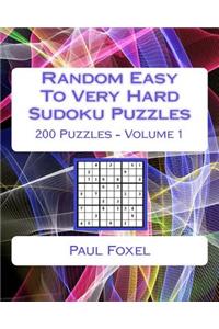 Random Easy To Very Hard Sudoku Puzzles