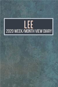 LEE 2020 Week/Month View Diary