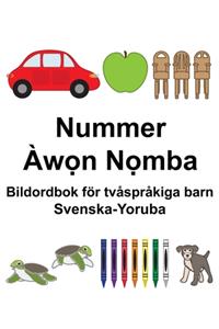 Svenska-Yoruba Nummer Bildordbok för tvåspråkiga barn