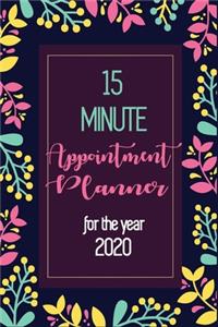 15 Minute Appointment Planner for the year 2020