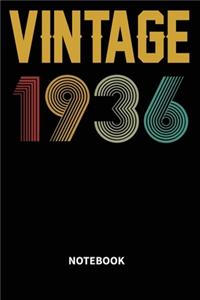 Vintage 1936 Notebook