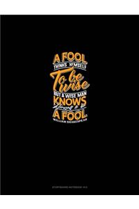 A Fool Thinks Himself To Be Wise, But A Wise Man Knows Himself To Be A Fool