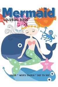 Mermaid Coloring Book Age 2