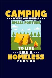 Camping Where You Spend A Small Fortune To Live Like A Homeless Person