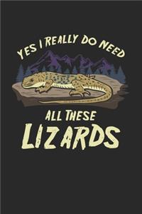 Yes I Really Do Need All These Lizards: Reptile Lizard Bearded Dragon. Graph Paper Composition Notebook to Take Notes at Work. Grid, Squared, Quad Ruled. Bullet Point Diary, To-Do-List or 