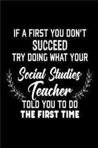 If At First You Don't Succeed... Try Doing What Your Social Studies Teacher Told